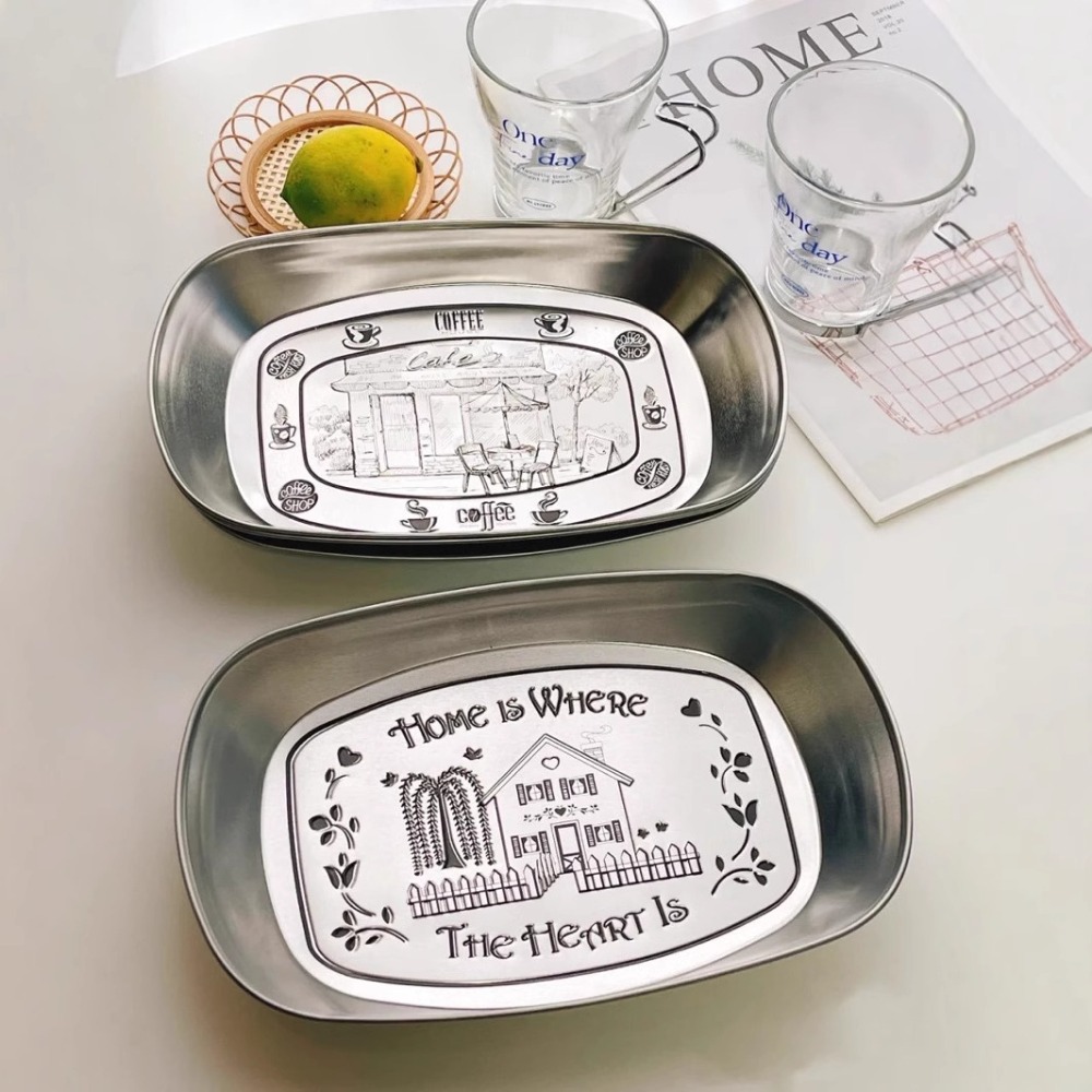 2PCS Vintage American Tin Tray - đánh giá và giá Food Snacks For Picnic