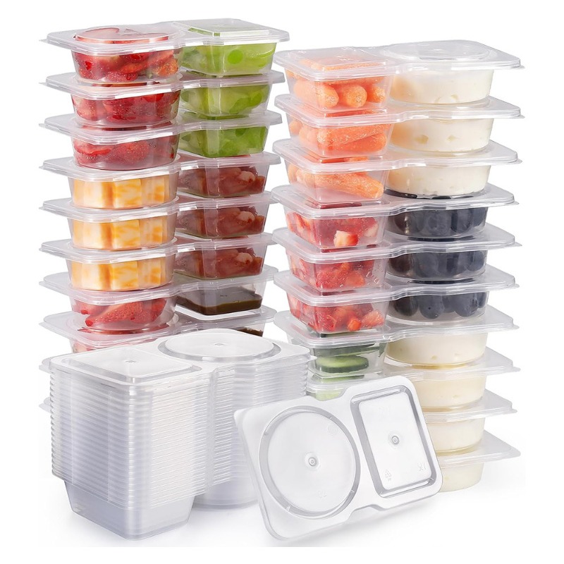 5/10/20/40PCS Double Compartme - đánh giá và giá Food Snacks For Picnic