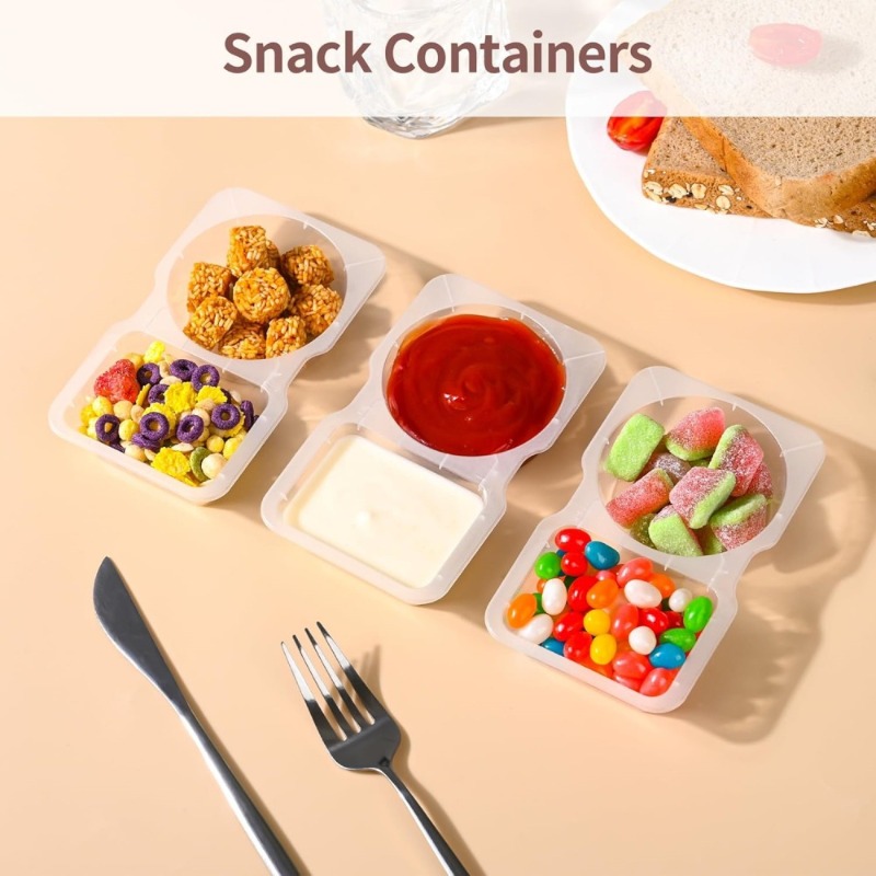 5/10/20/40PCS Double Compartme - đánh giá và giá Food Snacks For Picnic