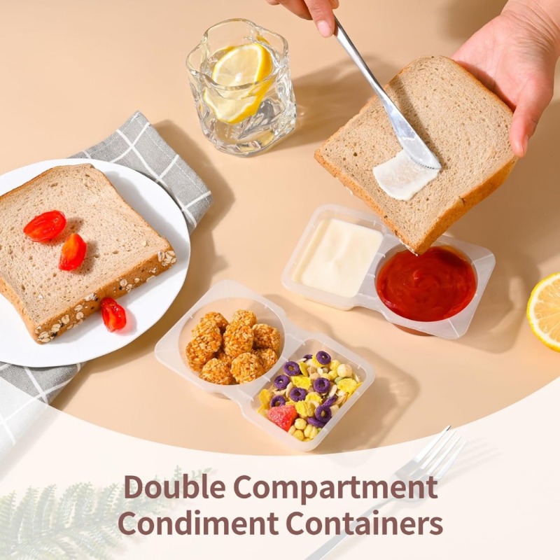 5/10/20/40PCS Double Compartme - đánh giá và giá Food Snacks For Picnic